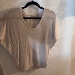 Women's Beige Short Sleeve Top